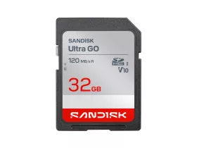  SanDisk Ultra Go SDHC memóriakártya, 32 GB, 120 MB/s, UHS-I, V10, U1, C10
