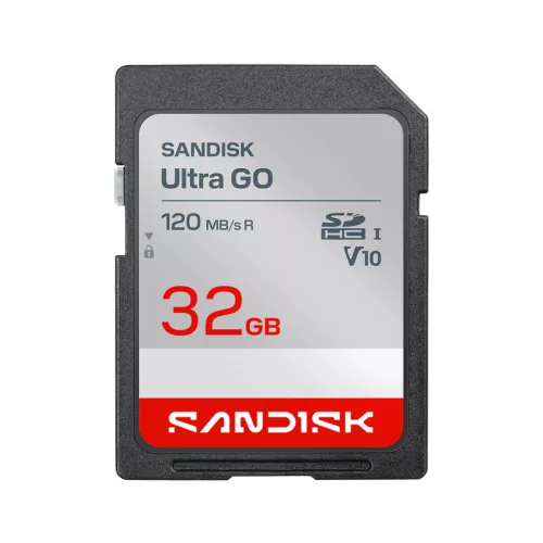 SanDisk Ultra Go SDHC memóriakártya, 32 GB, 120 MB/s, UHS-I, V10, U1, C10