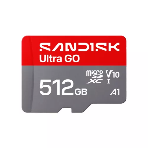 SanDisk Ultra Go 512 GB microSDXC UHS-I U1 V10 A1 memóriakártya, 190 MB/s
