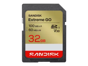   SanDisk Extreme Go 32 GB SDHC UHS-I U3 V30 memóriakártya, 100/60 MB/s sebességgel