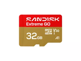   SanDisk Extreme Go 32 GB microSDHC UHS-I U3 V30 memóriakártya, 100/60 MB/s sebességgel