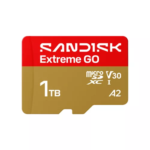 SanDisk Extreme Go 1 TB microSDXC UHS-I U3 V30 memóriakártya, 240/160 MB/s sebességgel