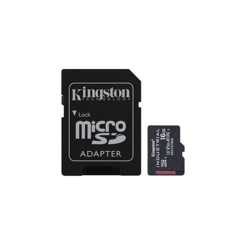 Kingston MicroSDHC 16GB Industrial C10 A1 pSLC memóriakártya + adapter