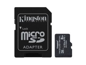   Kingston MicroSDHC 8GB Industrial C10 A1 pSLC memóriakártya + adapter