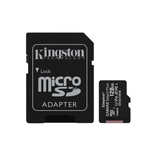 Kingston MicroSDXC 128GB Canvas Select Plus 100R A1 C10 memóriakártya + adapter