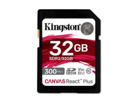   Kingston SDHC 32GB Canvas React Plus UHS-II 300R/260W U3 V90 memóriakártya