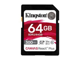Kingston SDXC 64GB Canvas React Plus UHS-II 300R/260W U3 V90