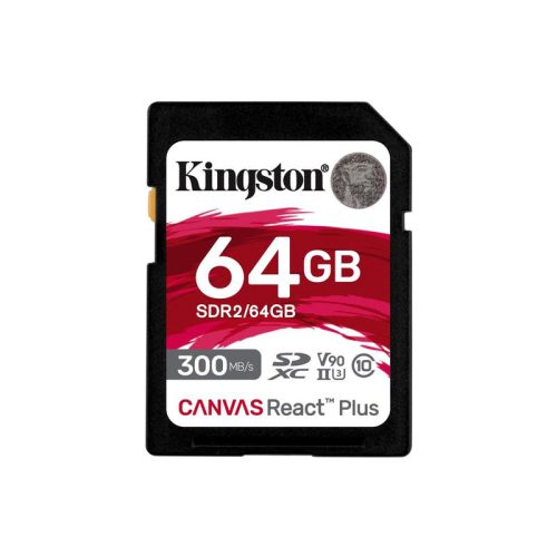 Kingston SDXC 64GB Canvas React Plus UHS-II 300R/260W U3 V90