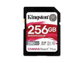   Kingston SDXC 256GB Canvas React Plus UHS-II 280R/150W U3 V60 memory card