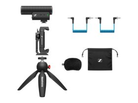  Sennheiser MKE 400 Mobile Kit MKE 400 mikrofon, mobiltelefon rögzítő és állvány
