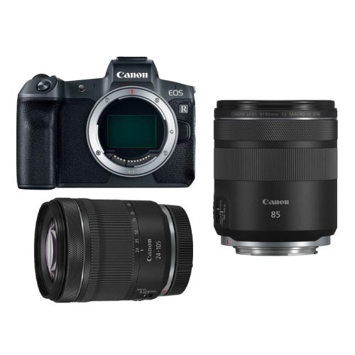 Canon EOS R váz + Canon RF 24-105 f/4-7,1 objektív + Canon RF 85mm f2 Macro IS STM objektív
