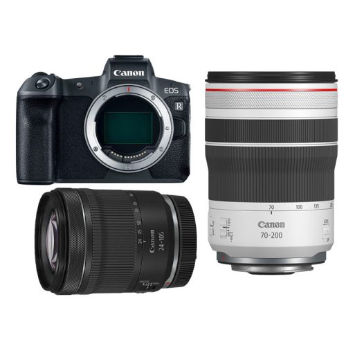 Canon EOS R váz + Canon RF 24-105 f/4-7,1 objektív + Canon RF 70-200mm f/4 L IS USM objektív