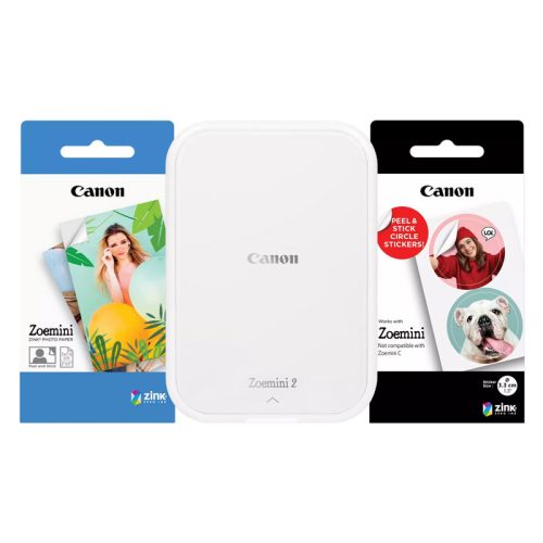 Canon Zoemini 2 Mini nyomtató Fehér + 30lap (20 papír + 10 matricapapír)