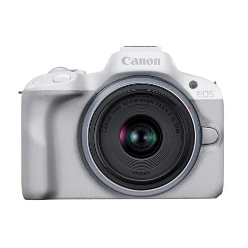 Canon EOS R50 fehér + RF-S 18-45mm f4.5-6.3 IS STM -30.000 Ft Cashback!