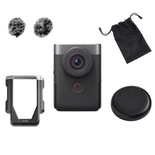 Canon PowerShot V10 videokamera advanced vlogging kit ezüst -33.000 Ft Cashback!