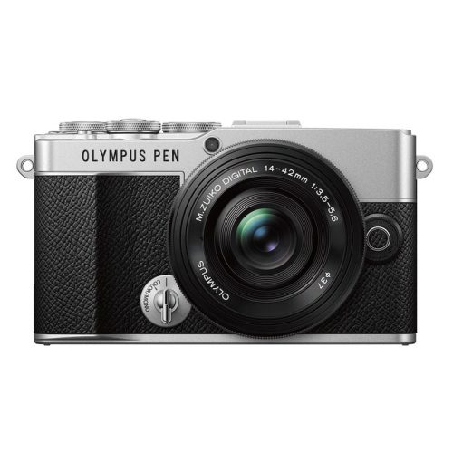 Olympus E-P7 Pancake Zoom Kit ezüst ( Olympus E-P7ezüst váz + EZ-M1442EZ fekete objektív)