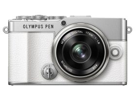   Olympus E-P7 Pancake Zoom Kit fehér ( Olympus E-P7 fehér váz + EZ-M1442EZ fekete objektív)