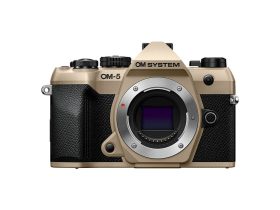 OM System OM-5 Mark II camera sand beige
