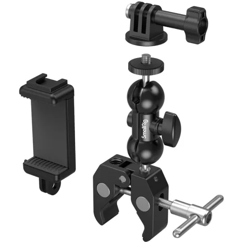 Smallrig 4373 rák alakú Super Clamp rögzítőbilincs kit gömbfejjel és Magic Arm karral