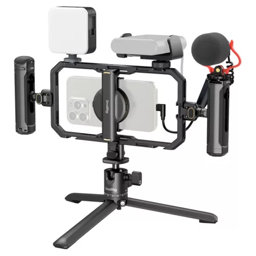 Smallrig 4704 All-in-One okostelefonos videós szett mikrofonnal és LED világítással