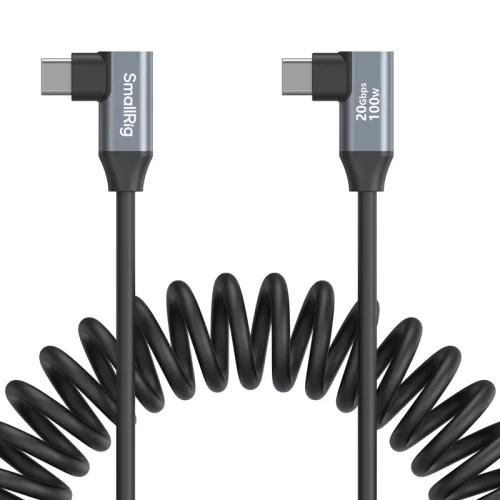 Smallrig 4793 USB-C Angeled To USB-C Angeled Coiled Data Cable