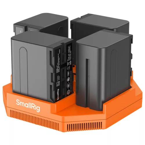 Smallrig 4834 NP-F970 4-Channel Camera Battery Charger & 4-Battery Kit
