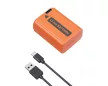 Smallrig 4965 NP-FW50 USB-C Rechargeable Camera Battery Orange