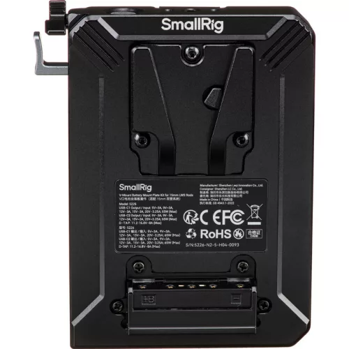 Smallrig 5226 V-Mount Battery Mount Plate Kit for 15mm LWS Rods