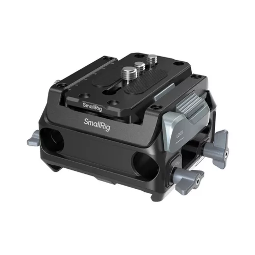 Smallrig 5366 Manfrotto-Type Mount Plate Kit with 15mm Dual Rod Clamp