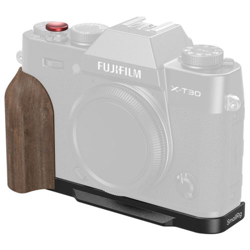 Smallrig 5666 L-Shaped Mount Plate with Wooden Handle for Fujifilm X-T30 / T30 II / T30 III Black