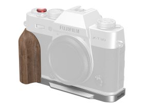   Smallrig 5667 L-Shaped Mount Plate with Wooden Handle for Fujifilm T30 / T30 II / X-T30 III Silver