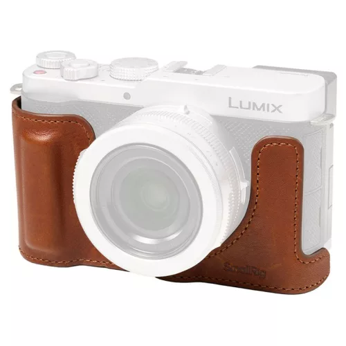 Smallrig 5699 bőr fél tok Panasonic Lumix L10 kamerához, barna
