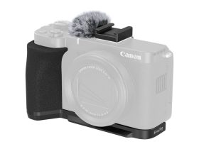   Smallrig 5808 L-Shaped Mount Plate with Handle for Canon Powershot V1 (Black)