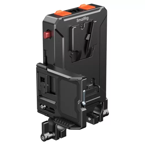 Smallrig 5881 intelligens V-Mount akkumulátor adapterlap 15 mm-es dupla rúdbilinccsel