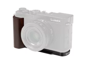   Smallrig 5942 L-alakú rögzítőtalp fa markolattal Panasonic Lumix L10 kamerához, fekete