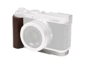   Smallrig 5943 L-alakú rögzítőtalp fa markolattal Panasonic Lumix L10 kamerához, ezüst