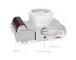 Smallrig 5943 L-alakú rögzítőtalp fa markolattal Panasonic Lumix L10 kamerához, ezüst