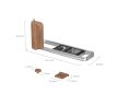 Smallrig 5984 L-Shaped Mount Plate with Wooden Handle for Fujifilm X-E5 (Rosewood, Silver)