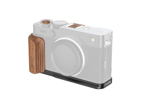   Smallrig 5985 L-Shaped Mount Plate with Wooden Handle for Fujifilm X-E5 (Rosewood, Black)