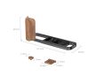 Smallrig 5985 L-Shaped Mount Plate with Wooden Handle for Fujifilm X-E5 (Rosewood, Black)