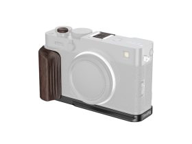   Smallrig 6237 L-Shaped Mount Plate with Wooden Handle for Fujifilm X-E5 (Ebony, Black)