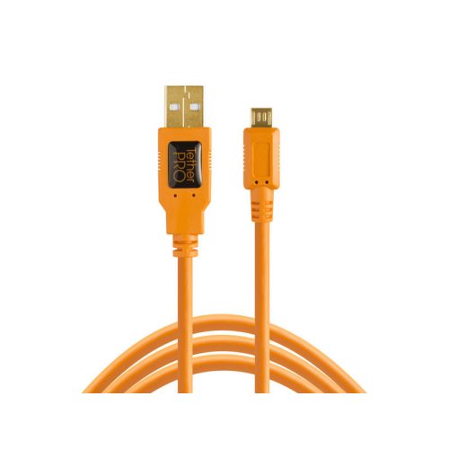 TetherPro USB 2.0 A Male-Micro-B 4.6m narancssárga