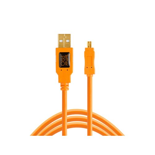 Tether Tools TetherPro USB 2.0 A - Mini-B 8 pin 4,6m (narancssárga)