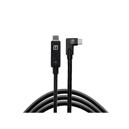 Tether Tools TetherPro USB-C to USB-C Right Angle fekete kábel