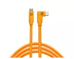 Tether Tools Tetherpro USB-C to USB-C derékszögű narancssárga kábel