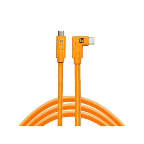 Tether Tools Tetherpro USB-C to USB-C derékszögű narancssárga kábel