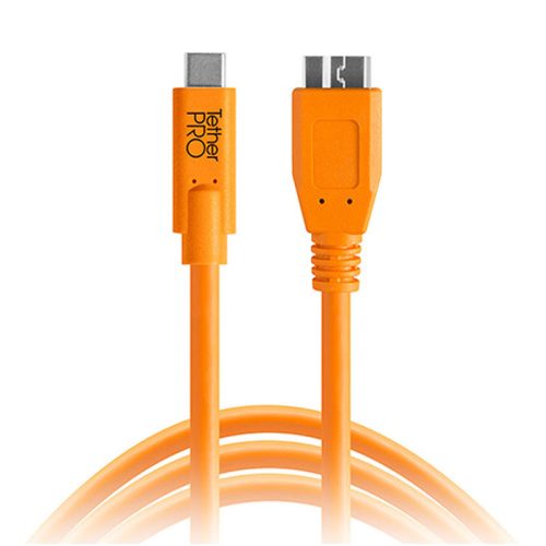 Tether Tools Tetherpro USB C - 3.0 Micro-B 4,6m kábel (narancssárga)