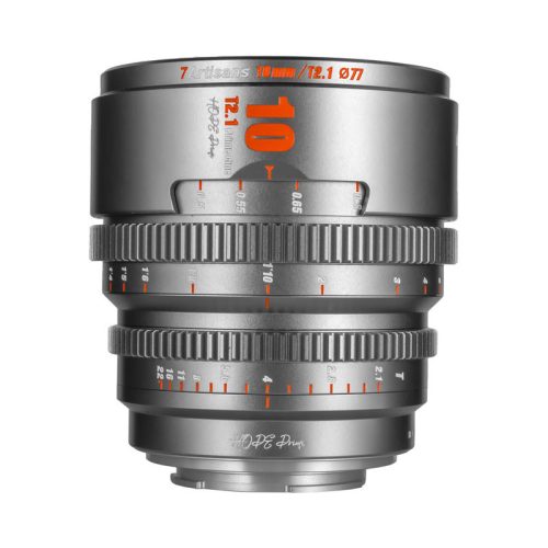 7Artisans Hope S35 10mm T2.1 Lens, Silver (Fujifilm FX)