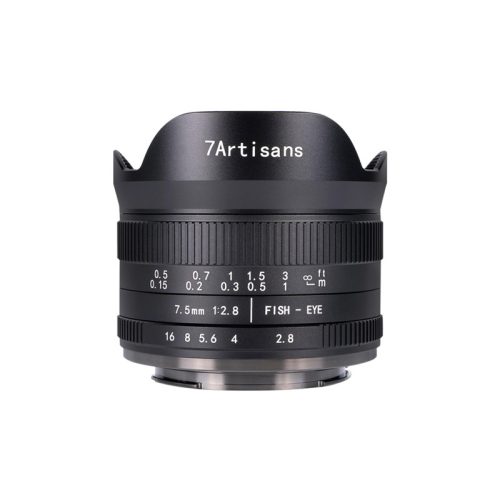 7Artisans 7.5mm f/2.8 Mark II fekete objektív (Canon EOS-M)