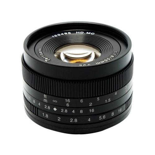 7Artisans 50mm f/1.8 micro 4/3 (Panasonic Lumix / Olympus) fekete színben